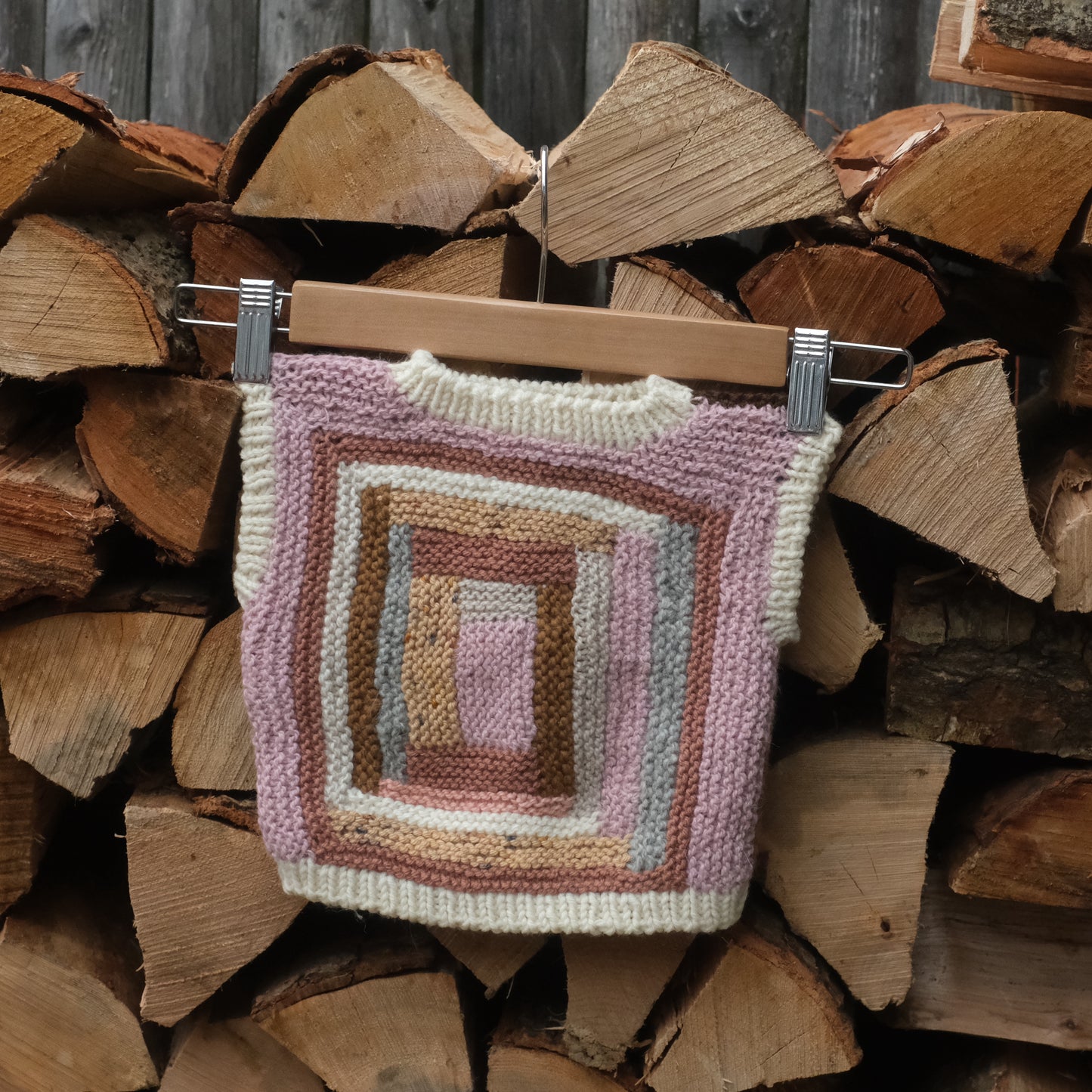 log cabin baby vest