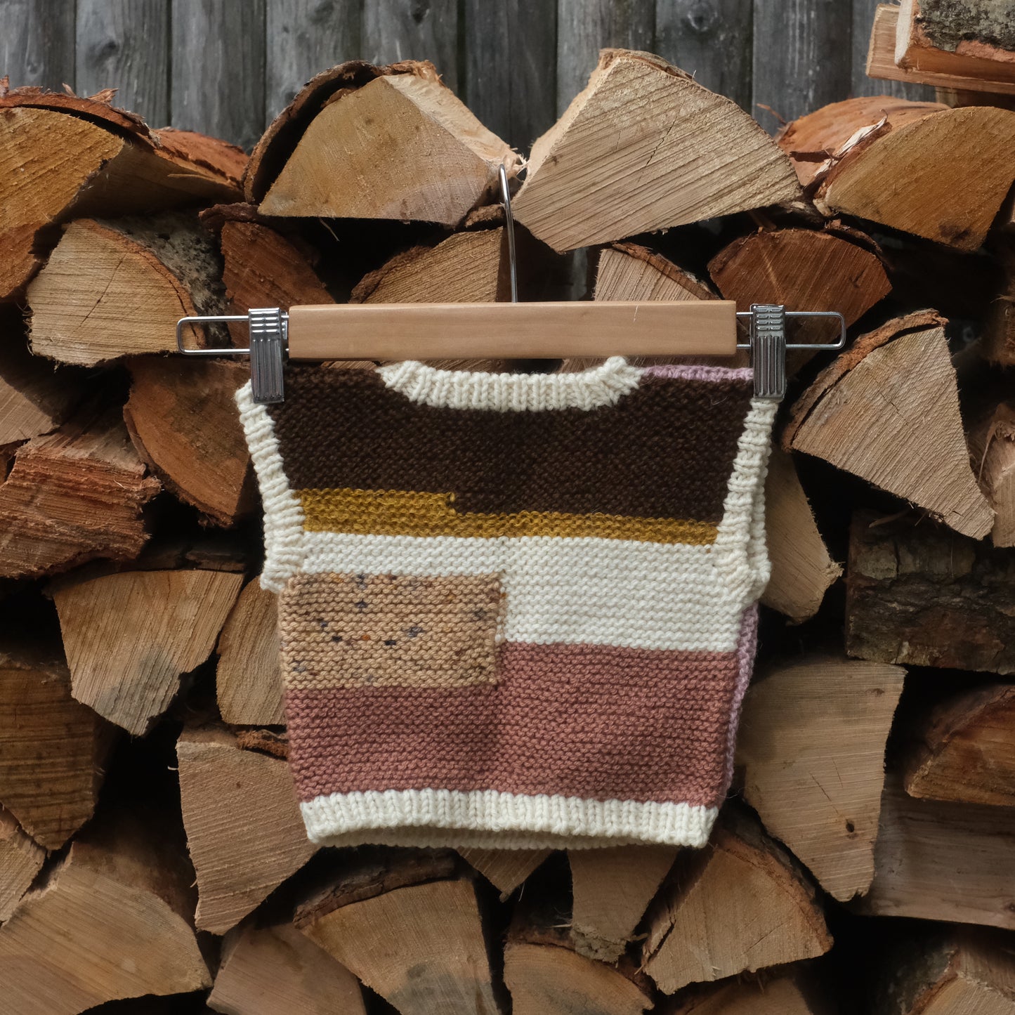 log cabin baby vest