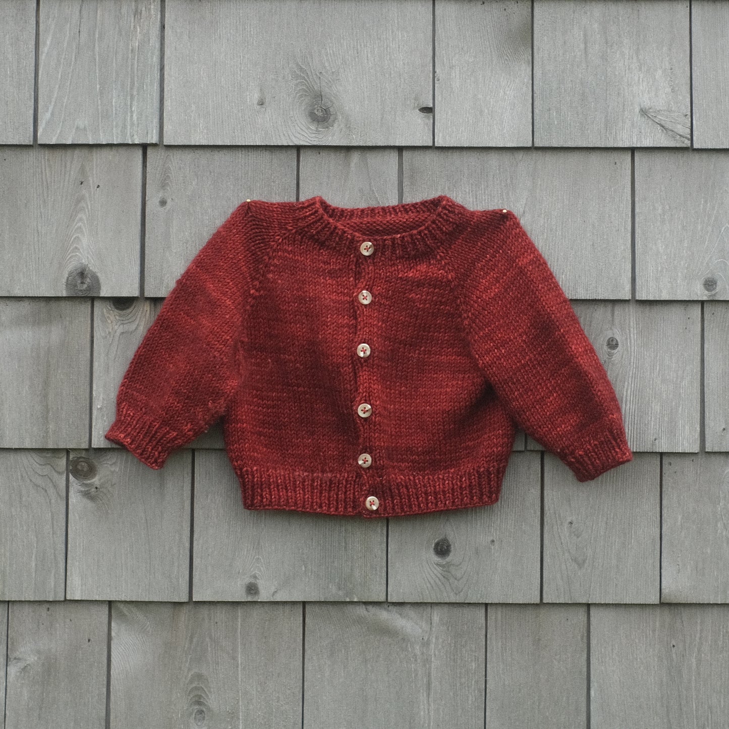 pre-loved red cardigan