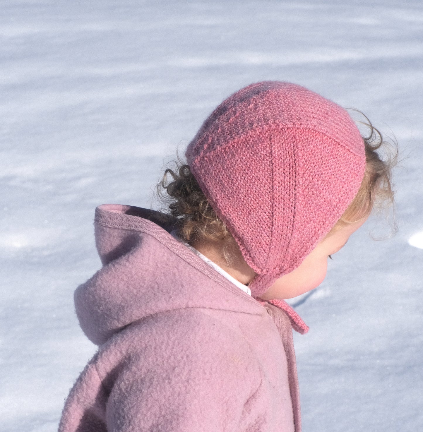 pink baby bonnet