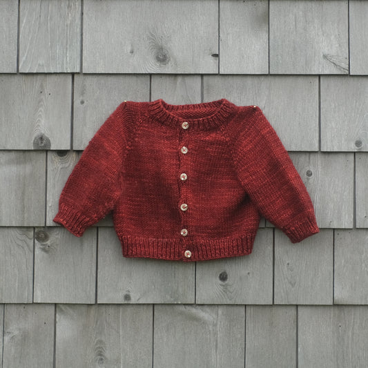 pre-loved red cardigan